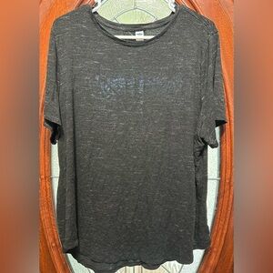 Old Navy LUXE Black Heather Short Sleeve Shirt